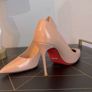 Cream and Red high heels